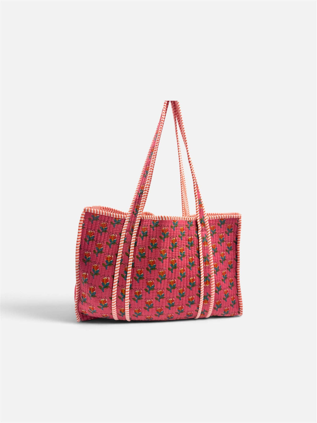 100% Cotton Kantha Quilted Boho Reversible (Small) Tote Bag